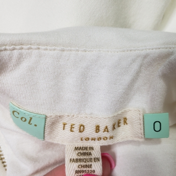 Ted Baker London Papron tie front mini dress white/ivory Ted size 0 = US size 2 - Picture 12 of 13